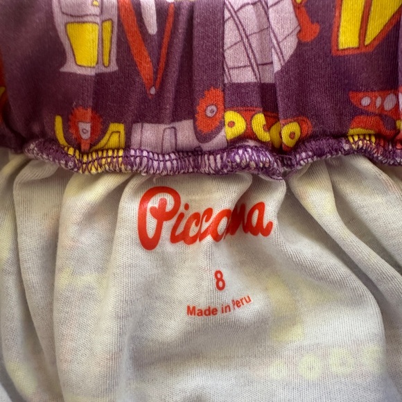 Piccolina Printed Banded Skirt Construction Print Purple - Picture 3 of 6